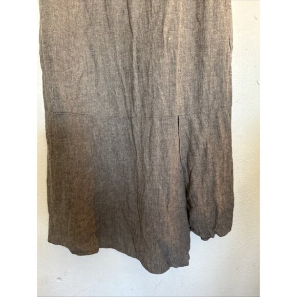 Pure Jill Midi Dress Linen Blend Tank Minimalist Lagenlook Neutral - Picture 3 of 12